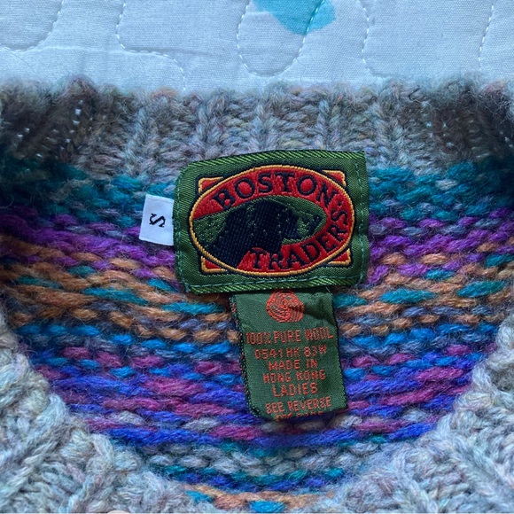 Vintage 90s Fair Isles Colourful Wool Sweater 🦄 - Picture 6 of 6